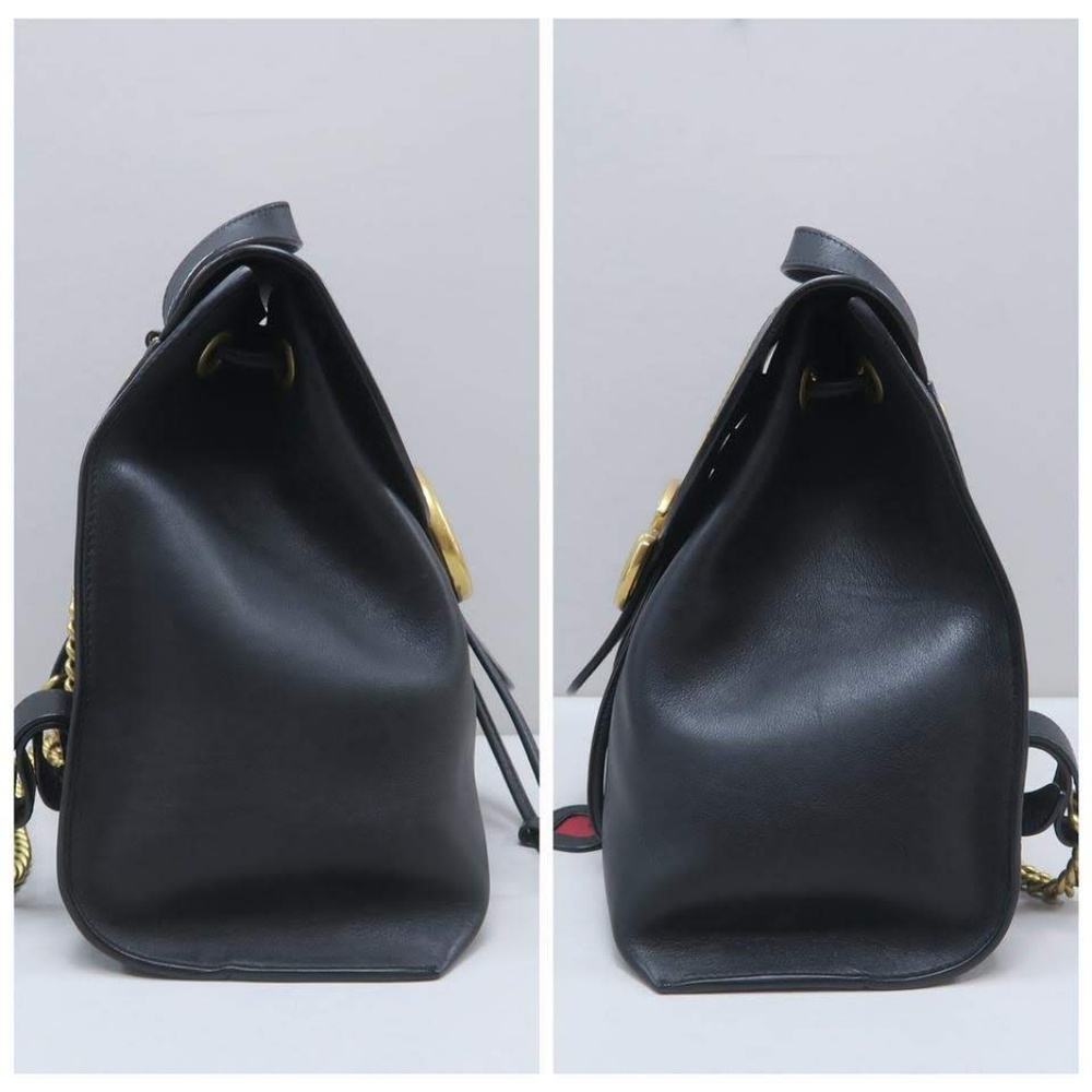 Gucci Black Marmont GG Leather Backpack - Picture 3 of 8